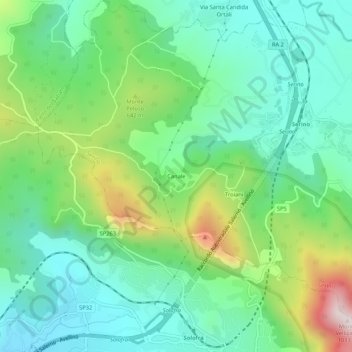 Mappa topografica Canale, altitudine, rilievo