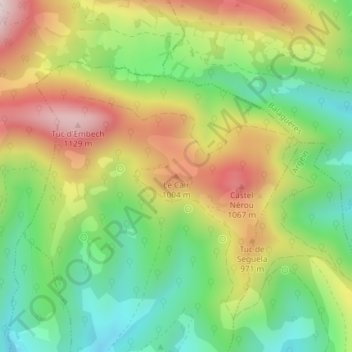 Mappa topografica Le Cair, altitudine, rilievo