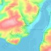 Mappa topografica Llansteffan, altitudine, rilievo