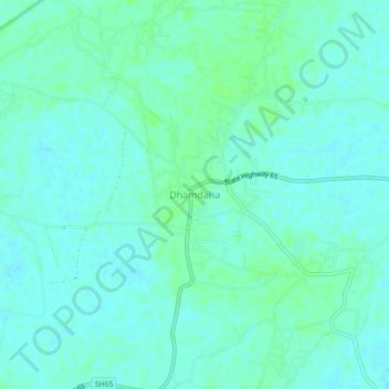 Mappa topografica Dhamdaha, altitudine, rilievo