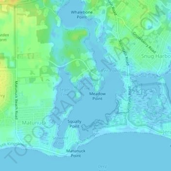 Mappa topografica Sycamore Cove, altitudine, rilievo