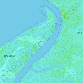 Mappa topografica Peru, altitudine, rilievo