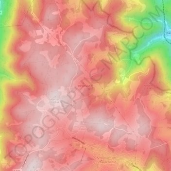 Mappa topografica Vorderlauben, altitudine, rilievo