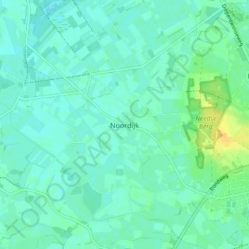 Mappa topografica Noordijk, altitudine, rilievo