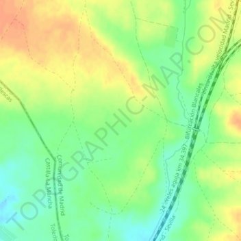 Mappa topografica La Calza, altitudine, rilievo