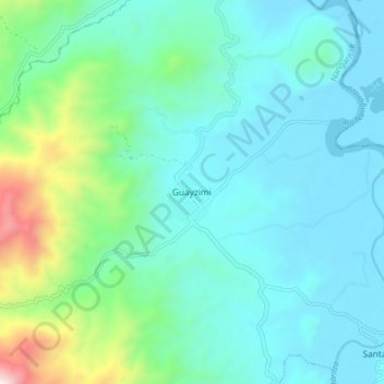 Mappa topografica Guayzimi, altitudine, rilievo