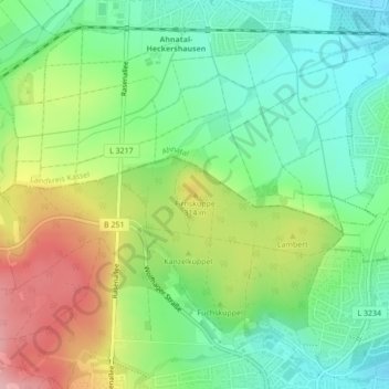 Mappa topografica Firnskuppe, altitudine, rilievo
