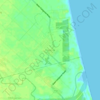 Mappa topografica Reserva, altitudine, rilievo