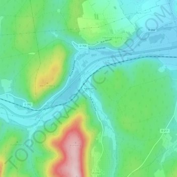 Mappa topografica Haumatt, altitudine, rilievo