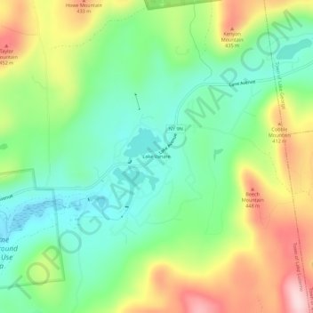 Mappa topografica Lake Vanare, altitudine, rilievo