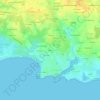 Mappa topografica Lanvar, altitudine, rilievo