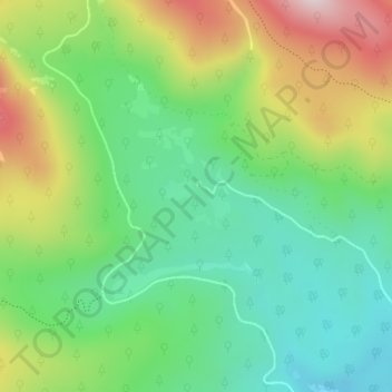 Mappa topografica Upper Michigan Dam, altitudine, rilievo