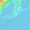 Mappa topografica Quonochontaug, altitudine, rilievo