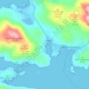 Mappa topografica Nask, altitudine, rilievo