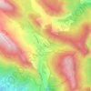 Mappa topografica Léoux, altitudine, rilievo