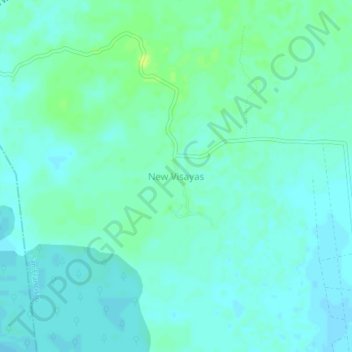 Mappa topografica New Visayas, altitudine, rilievo