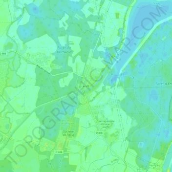 Mappa topografica Krafft, altitudine, rilievo