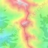Mappa topografica Mount Packenham, altitudine, rilievo
