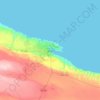 Mappa topografica Tobruch, altitudine, rilievo
