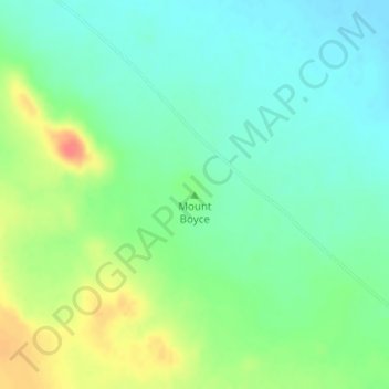 Mappa topografica Mount Boyce, altitudine, rilievo