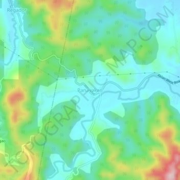Mappa topografica Panayakan, altitudine, rilievo