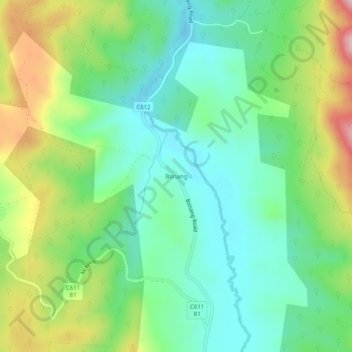 Mappa topografica Bonang, altitudine, rilievo