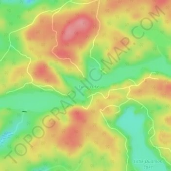 Mappa topografica Long Lake, altitudine, rilievo