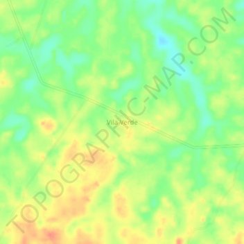 Mappa topografica Vila Verde, altitudine, rilievo