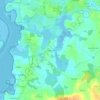 Mappa topografica Quélénnec, altitudine, rilievo