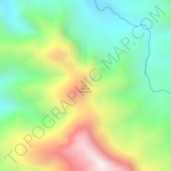 Mappa topografica Mount Silanganan, altitudine, rilievo