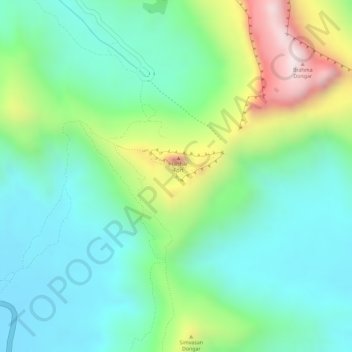 Mappa topografica Harihar Fort, altitudine, rilievo