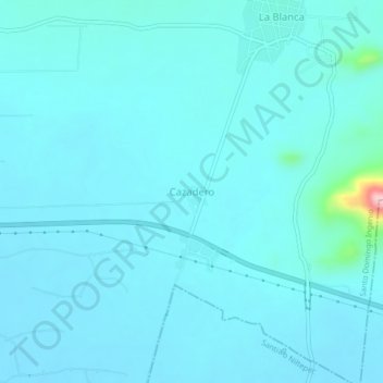 Mappa topografica Cazadero, altitudine, rilievo