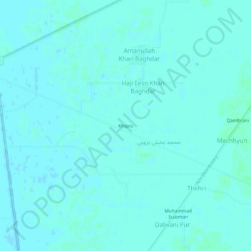 Mappa topografica Khipro, altitudine, rilievo