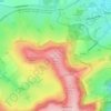 Mappa topografica Shanklin Down, altitudine, rilievo