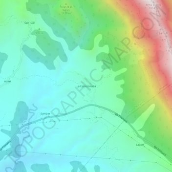 Mappa topografica La Cabezonada, altitudine, rilievo