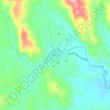 Mappa topografica Alcala, altitudine, rilievo