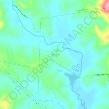Mappa topografica Ferraz, altitudine, rilievo