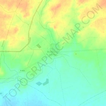 Mappa topografica Boadilla del Camino, altitudine, rilievo