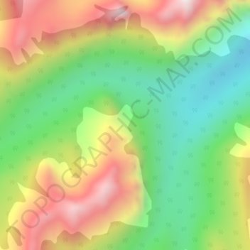 Mappa topografica Rocky Mountains, altitudine, rilievo