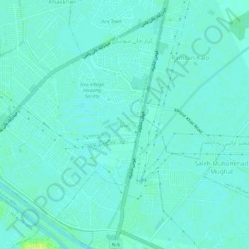 Mappa topografica Isra, altitudine, rilievo