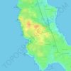 Mappa topografica Kerné, altitudine, rilievo