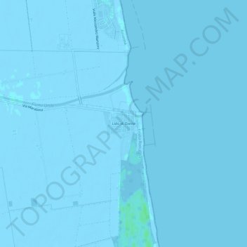 Mappa topografica Lido di Dante, altitudine, rilievo