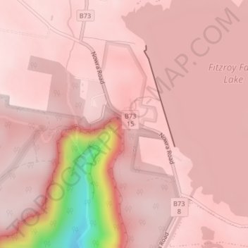 Mappa topografica Fitzroy Falls, altitudine, rilievo