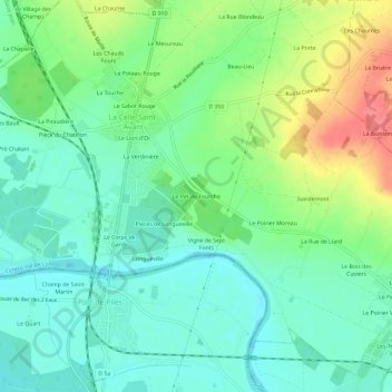 Mappa topografica Le Pet de Fourche, altitudine, rilievo