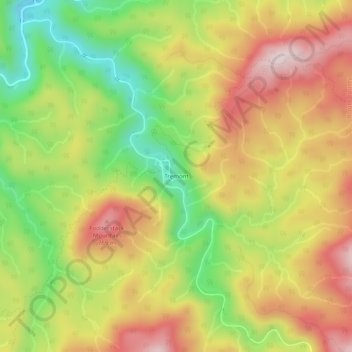 Mappa topografica Tremont, altitudine, rilievo