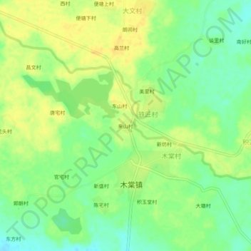 Mappa topografica 来山村, altitudine, rilievo