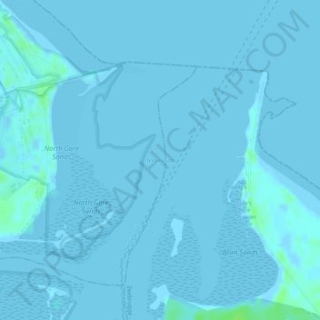 Mappa topografica Teesmouth, altitudine, rilievo