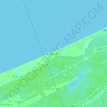 Mappa topografica Sabangan, altitudine, rilievo