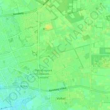 Mappa topografica Kleuter, altitudine, rilievo