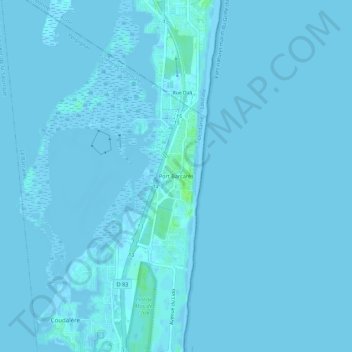 Mappa topografica Port Barcarès, altitudine, rilievo